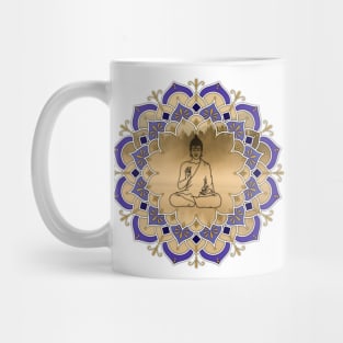 Mandala Golden and Purple Buddha Mug